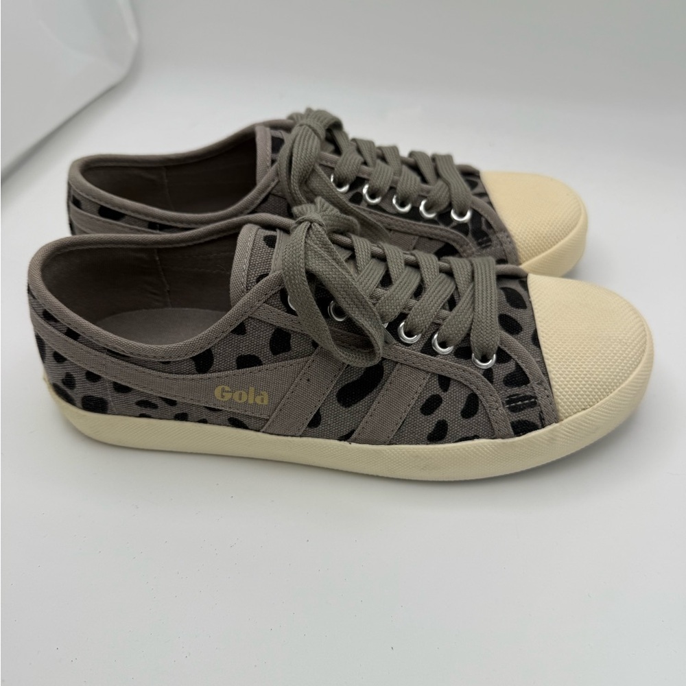 Gola Classics Women’s Classic Delta Sneakers Size 8 US / 9 EU Grey Black Leopard - Picture 5 of 11
